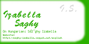 izabella saghy business card